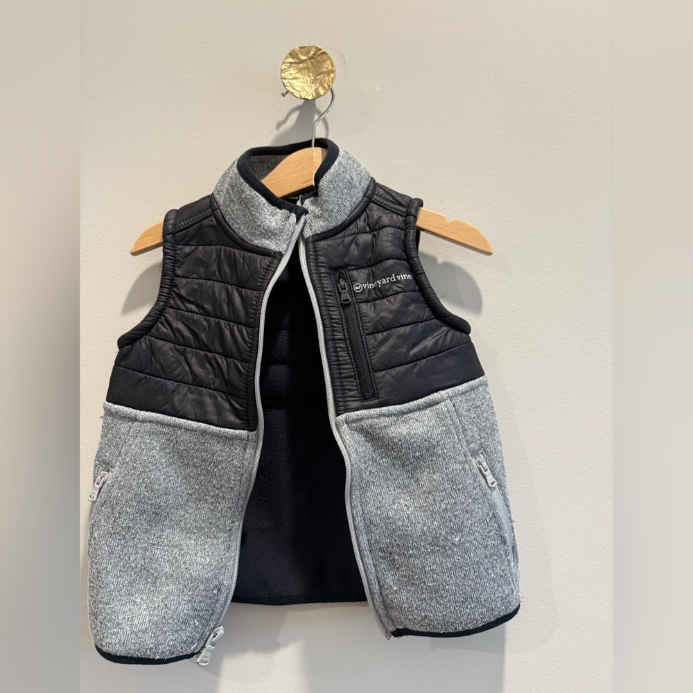 Vineyard Vines Black and Gray Kids Vest